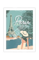 AFFICHES MARCEL SMALL EDITION - PARIS MON AMOUR 30CM X 40CM 350 G/M²