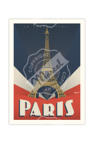 AFFICHE PARIS TOUR EIFFEL 30CM X 40CM