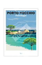 AFFICHES MARCEL - PORTO VECCHIO PALOMBAGGIA 30CM X 40CM 350 G/M?