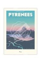 AFFICHES MARCEL SMALL EDITION - PYRENEES LACS D-AYOUS 30CM X 40CM 350 G/M²