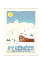 AFFICHES MARCEL SMALL EDITION - PYRENNES LES SPORTS D-HIVER 30CM X 40CM 350 G/M?