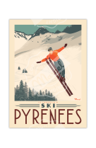 AFFICHES MARCEL SMALL EDITION - PYRENEES TREMPLIN ? SKI 30CM X 40CM 350 G/M?