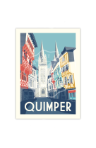 AFFICHES MARCEL SMALL EDITION - QUIMPER RUE K?R?ON 30CM X 40CM 350 G/M?