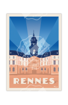 AFFICHES RENNES « HÔTEL DE VILLE » 50X70CM 350 G/M²