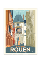 AFFICHE ROUEN LE GROS HORLOGE 30X40CM