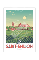 AFFICHES MARCEL SMALL EDITION - SAINT-EMILION 30CM X 40CM 350 G/M?