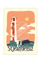 AFFICHE LES PHARES  SAINT-JEAN-DE-LUZ - CIBOURE  30X40CM