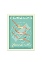 AFFICHE SAINT-JEAN-DE-MONTS BAINS DE MER 30X40CM