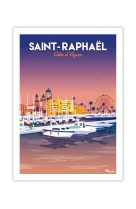 AFFICHE SAINT-RAPHAEL --LE PORT-- 50X70CM