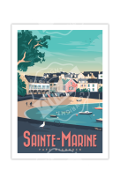 AFFICHES MARCEL SMALL EDITION - SAINTE-MARINE 30CM X 40CM 350 G/M?