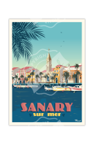 AFFICHES MARCEL SMALL EDITION - SANARY-SUR-MER 30X40CM 350 G/M² 