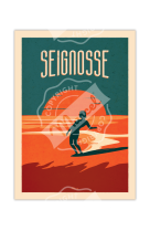 AFFICHES SEIGNOSSE SURFING  50X70CM 350 G/M?