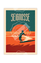 AFFICHES MARCEL - SEIGNOSSE SURFING 30CM X 40CM 350 G/M?