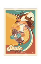 AFFICHE SKATE IN TOWN 30X40CM