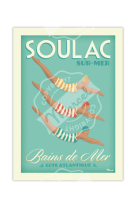 AFFICHES MARCEL SMALL EDITION - SOULAC BAINS DE MER  30CM X 40CM 350 G/M?