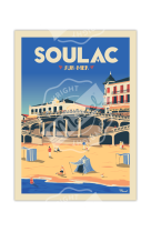 AFFICHES SOULAC LE PONTON  50X70CM 350 G/M²