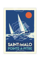 AFFICHES MARCEL - SAINT-MALO/POINTE-A-P?TRE 30CM X 40CM 350 G/M?