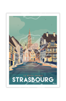 AFFICHES STRASBOURG LA PETITE FRANCE 50X70CM 350 G/M?