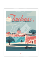 AFFICHES MARCEL SMALL EDITION - TOULOUSE QUAIS DE LA DAURADE 30CM X 40CM 350 G/M?