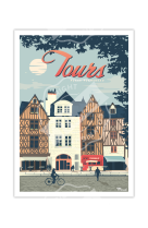 AFFICHE TOURS PLACE PLUMEREAU