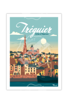 AFFICHE TREGUIER --C?TE D-AJONCS-- 30X40CM