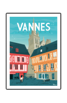 AFFICHES VANNES PLACE HENRI IV 50X70CM  350 G/M²