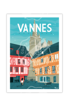 AFFICHES MARCEL SMALL EDITION - VANNES PLACE HENRI IV 30CM X 40CM 350 G/M?