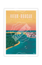 AFFICHES MARCEL - VIEUX BOUCAU PORT D-ALBRET 30CM X 40CM 350 G/M?