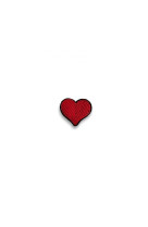 BROCHE COEUR ROUGE (PETITE BOITE)