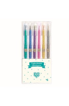 6 STYLOS GEL PAILLETTÉS