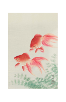 AFFICHE ESTAMPES JAPONAISES POISSONS ROUGES - JKO0004