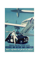 AFFICHE AIR FRANCE LEGEND POUR VOTRE ARRIVÉE RÉSERVEZ UNE VOITURE AFL1174 30X40 EN POCHETTE GIFT