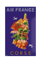 AFFICHE AIR FRANCE LEGEND CORSE, ÎLE AFL0035 30X40 EN POCHETTE GIFT