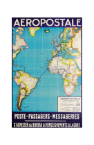 AFFICHE AIR FRANCE LEGEND AÉROPOSTALE POSTE-PASSAGERS-MESSAGERIES AFL0565 50X70 EN TUBE