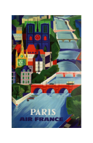 AFFICHE AIR FRANCE LEGEND PARIS, PONTS AFL0106 50X70 EN TUBE