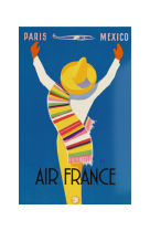 AFFICHE AIR FRANCE LEGEND PARIS MEXICO, PONCHO AFL0307 50X70 EN TUBE