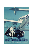 AFFICHE AIR FRANCE LEGEND POUR VOTRE ARRIV?E R?SERVEZ UNE VOITURE AFL1174 50X70 EN TUBE