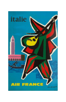 AFFICHE AIR FRANCE LEGEND ITALIE, CARNAVAL DE VENISE AFL0110 50X70 EN TUBE