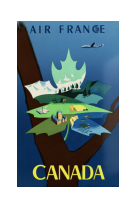 AFFICHE AIR FRANCE LEGEND CANADA, FEUILLE D-?RABLE AFL0287 50X70 EN TUBE