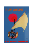 AFFICHE AIR FRANCE LEGEND AIR DJIBOUTI LA MER ROUGE AFL0275 30X40 EN POCHETTE GIFT