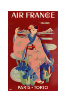 AFFICHE AIR FRANCE LEGEND PARIS - TOKIO, GEISHA AFL0064 30X40 EN POCHETTE GIFT