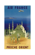 AFFICHE AIR FRANCE LEGEND PROCHE ORIENT, DROMADAIRE AFL0045 30X40 EN POCHETTE GIFT