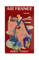 AFFICHE AIR FRANCE LEGEND PARIS - TOKIO, GEISHA AFL0064 50X70 EN TUBE