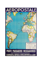 AFFICHE AIR FRANCE LEGEND AÉROPOSTALE POSTE-PASSAGERS-MESSAGERIES AFL0565 30X40 EN POCHETTE GIFT