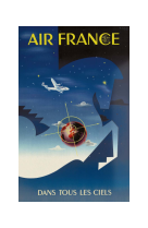 AFFICHE AIR FRANCE LEGEND DANS TOUS LES CIELS, PÉGASE AFL0055 30X40 EN POCHETTE GIFT