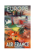 AFFICHE AIR FRANCE LEGEND EUROPE, MONUMENTS AFL0028 30X40 EN POCHETTE GIFT