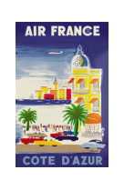 AFFICHE AIR FRANCE LEGEND CÔTE D-AZUR, HÔTEL LE NEGRESCO AFL0059 30X40 EN POCHETTE GIFT