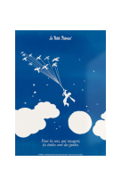 AFFICHE LE PETIT PRINCE COLLECTION BLEU BLANC PRINCE OISEAU LPPBBP2 30X40 EN POCHETTE GIFT