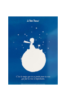 AFFICHE LE PETIT PRINCE COLLECTION BLEU BLANC PRINCE PLANÈTE LPPBBP3 50X70 EN TUBE