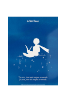 AFFICHE LE PETIT PRINCE COLLECTION BLEU BLANC PRINCE RENARD LPPBBP4 30X40 EN POCHETTE GIFT